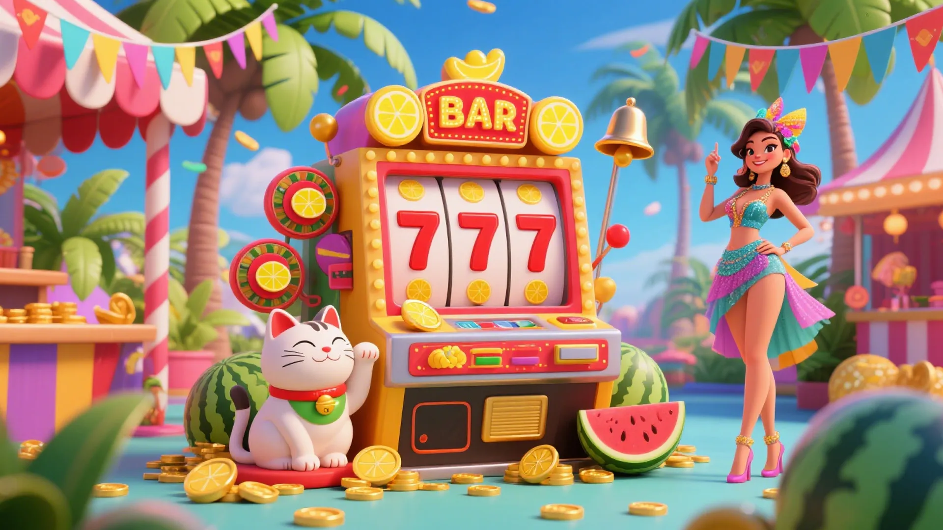 ax7.com Colagem de slots com carretéis, símbolos wild e jackpot